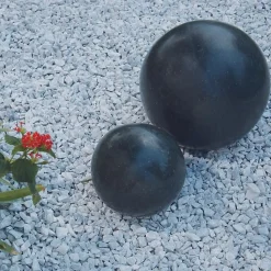 Boule déco jardin granit (grand format) - Noir 30 cm