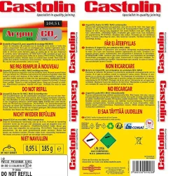 Bouteille d'argon/CO2 pour soudage Castolin 110L