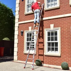 BPS Échelles télescopiques multifonctions Échelle en aluminium Escabeau 150 kg Load Certifiée EN131 6.40 m