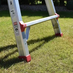 BPS Échelles télescopiques multifonctions Échelle en aluminium Escabeau 150 kg Load Certifiée EN131 4.10 m