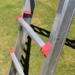 BPS Échelles télescopiques multifonctions Échelle en aluminium Escabeau 150 kg Load Certifiée EN131 4.10 m