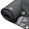 Brise vue occultant en HDPE 230g/m² 1.5x10m avec attaches de fixation anthracite VOUNOT