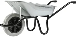 Brouette roue increvable Ø.400 mm cuve en acier galvanisé Aktiv Premium 100L Haemmerlin