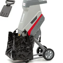Broyeur de végétaux électrique 2500W 2 Lames acier trempé Branches jusqu'à 45mm Sac 45L IKRA