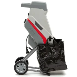 Broyeur de végétaux électrique 2500W 2 Lames acier trempé Branches jusqu'à 45mm Sac 45L IKRA