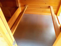 Cabane clapier à lapins rongeurs poulailler bois marron Helloshop26