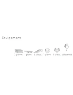 Cabine de sauna d'angle finlandais PERHE 4 places 194x175 x H.199 cm