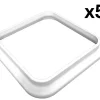 Cache platine pour poteau de clôture Morey blanc 9010 (lot de 5)