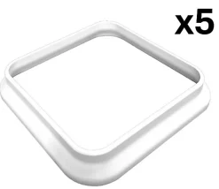 Cache platine pour poteau de clôture Morey blanc 9010 (lot de 5)