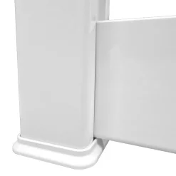 Cache platine pour poteau de clôture Morey blanc 9010 (lot de 5)