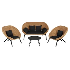 Canapé de jardin GoodHome Loa effet rotin