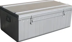 Cantine acier gris 95 L avec poignées L.80 x l.45 x H.35 cm, cadenassable et empilable, Snor