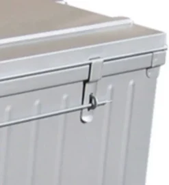 Cantine acier gris 95 L avec poignées L.80 x l.45 x H.35 cm, cadenassable et empilable, Snor