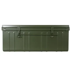 Cantine acier kaki 95 L avec poignées L.80 x l.45 x H.35 cm, cadenassable et empilable, Snor
