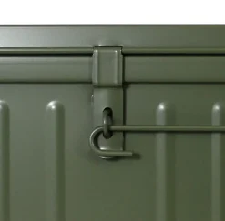 Cantine acier kaki 95 L avec poignées L.80 x l.45 x H.35 cm, cadenassable et empilable, Snor