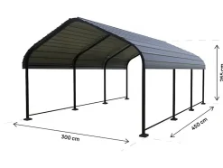 Carport abri de voiture en métal
