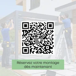 Carport adossé aluminium Blanc Trigano - LIBECCIO WALL - 16 m²