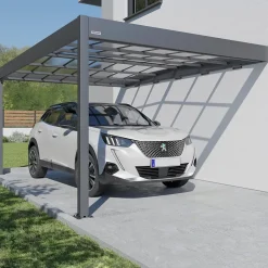 Carport adossé aluminium Trigano - LIBECCIO WALL - 16 m²