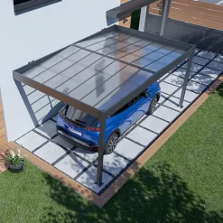 Carport adossé aluminium Trigano - LIBECCIO WALL - 16 m²