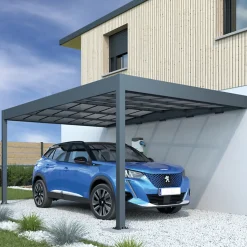 Carport adossé aluminium Trigano - LIBECCIO WALL - 16 m²