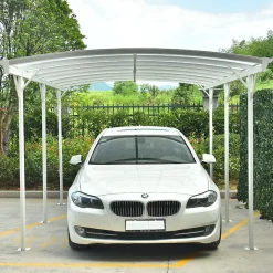 Carport aluminium blanc 3x5,76m 17,28m² polycarbonate 6mm X-METAL