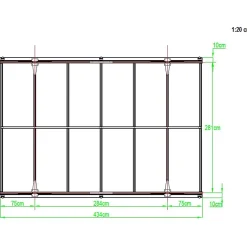 Carport aluminium 13m² 1 place X-Metal anthracite, polycarbonate 6mm, kit ancrage