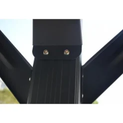 Carport aluminium 13m² 1 place X-Metal anthracite, polycarbonate 6mm, kit ancrage