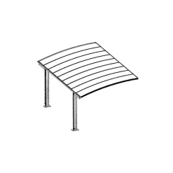 Carport autoportant aluminium 15m² gris anthracite toit polycarbonate - FALCON X-METAL