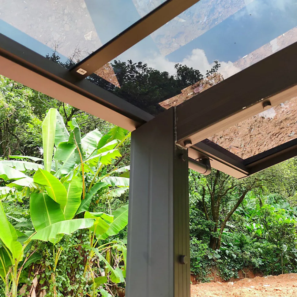 Carport double 30m² aluminium gris anthracite et polycarbonate EAGLE - X-METAL
