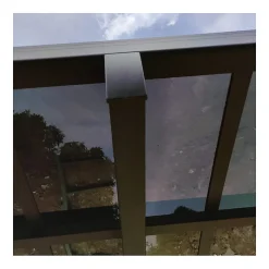 Carport double 30m² aluminium gris anthracite et polycarbonate EAGLE - X-METAL
