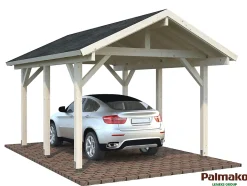 Carport simple Robert bois naturel surface 11.7m²