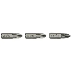 Carte de 3 embouts cruciformes PH2 25mm - HANGER - 133012