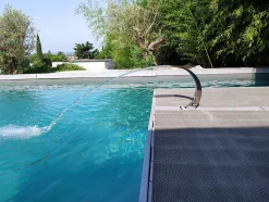 Cascade de Piscine au sel chlore ou Spa INOX 316 Fontaine Piscine Bassin Mini Cobra Hauteur 35cm Largeur 10,5cm Prof 33cm ZENLYS