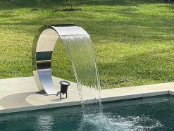 Cascade pour Piscine Inox 316 pour piscine au sel chlore Cobra 65cm Hauteur ZENLYS