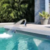 Cascade pour Piscine ou Spa Inox Fontaine Bassin Modèle Mini Demi Coeur Hauteur 30cm Largeur 16cm Profondeur 19cm Zenlys
