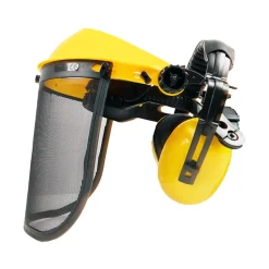 Casque Visière de protection grillagée avec casque anti-bruit - norme CE EN1731 - EN352