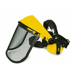 Casque Visière de protection grillagée avec casque anti-bruit - norme CE EN1731 - EN352