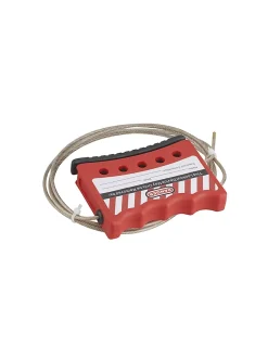 Câble consignation ajustable "GRIP" longueur 1.80m - diamètre 4mm, 5 cadenas - THIRARD