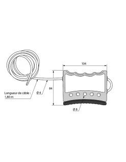 Câble consignation ajustable "GRIP" longueur 1.80m - diamètre 4mm, 5 cadenas - THIRARD