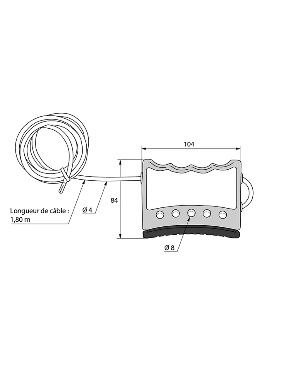 Câble consignation ajustable "GRIP" longueur 1.80m - diamètre 4mm, 5 cadenas - THIRARD
