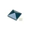 Chapeau carré métal Blooma RAL 7021 anthracite 7 x 7 cm vendu par 4 pièces