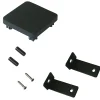 Chapeau carré métal et plastique Neva anthracite 7,5 x h.3,7 cm + fixation anthracite