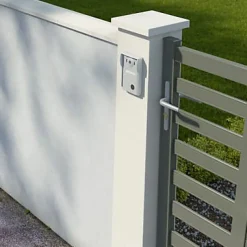 Chapeau de pilier plat blanc 28 x 28 cm