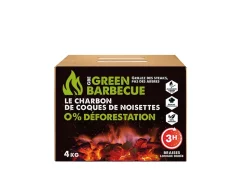 Charbon coque de noisettes GreenBarbecue 4kg