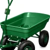 Chariot de Jardin 4 Roues Fonction Brouette Jardin - Chariot Remorque avec Attelage Tracteur Tondeuse