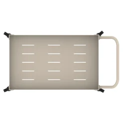 Chariot de service d'extérieur Bard acier 72 x 77 x 38 cm champagne casa.pro