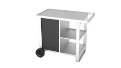 Chariot Deluxe pour plancha 2 et 3 brûleurs acier