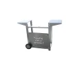 Chariot Inox 2 Feux Avec Inscription 'aujourd'hui C'est Moi Qui Cuisine'
