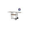 Chariot Plancha Bois Et Inox Pour Plancha 2 Feux Baila