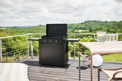 Chariot pour plancha Modern 75 cm en acier noir Forge Adour